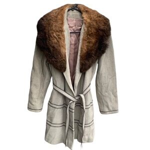 Vintage Country Pacer Fur Trim Women’s Medium Coat